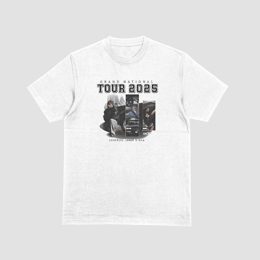 Kendrick Lamar & SZA 2025 Grand National Tour T-Shirt Front and Back |  Graphic Tee